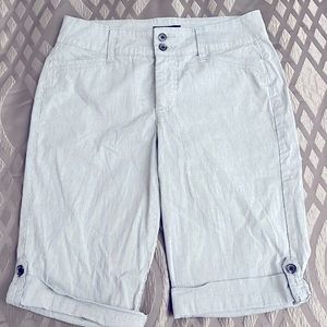 Charter club size 6 Bermuda dark blue pin stripes.